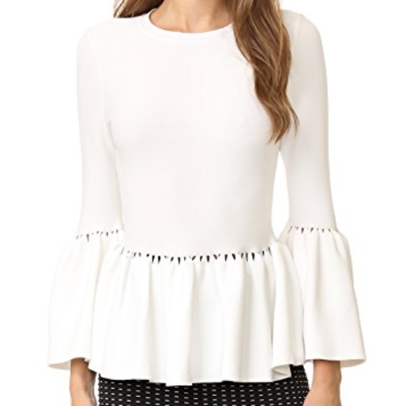Jonathan Simkhai Tops - JONATHAN SIMKHAI Knit Bell Sleeve Peplum Top 0005